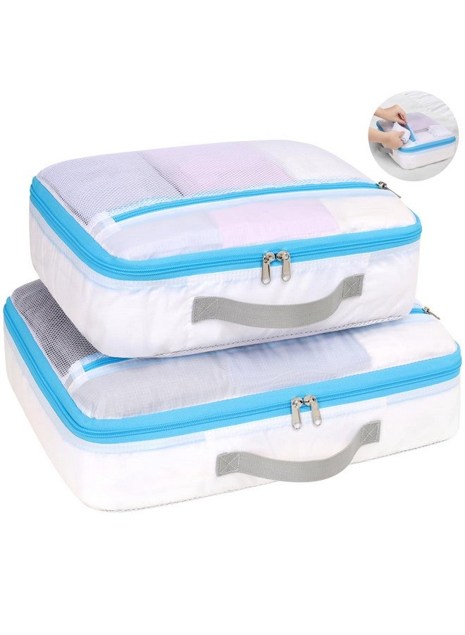 Cambond Mesh Packing Cubes for Travel - 2 Set See Through Packing Cubes for Suitcase Organizer with Front Mesh Pocket for Small Items, Lightweight Travel Bag Luggage Organizer Bags Travel Essentials - Image 1