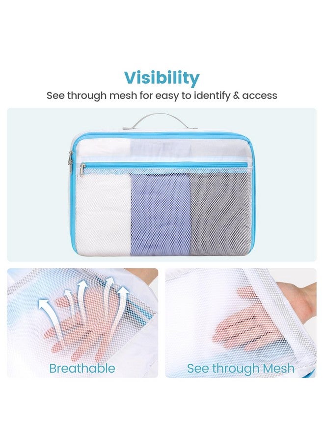 Cambond Mesh Packing Cubes for Travel - 2 Set See Through Packing Cubes for Suitcase Organizer with Front Mesh Pocket for Small Items, Lightweight Travel Bag Luggage Organizer Bags Travel Essentials - Image 5
