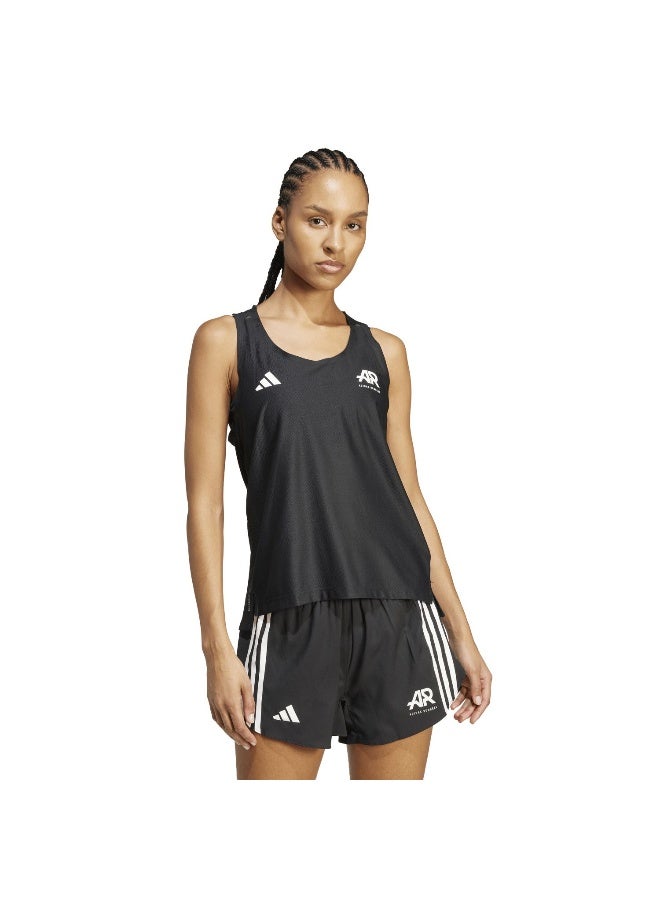 Adidas Otr Ar Singl W Black Running Shirts For Women 2XS - Image 2