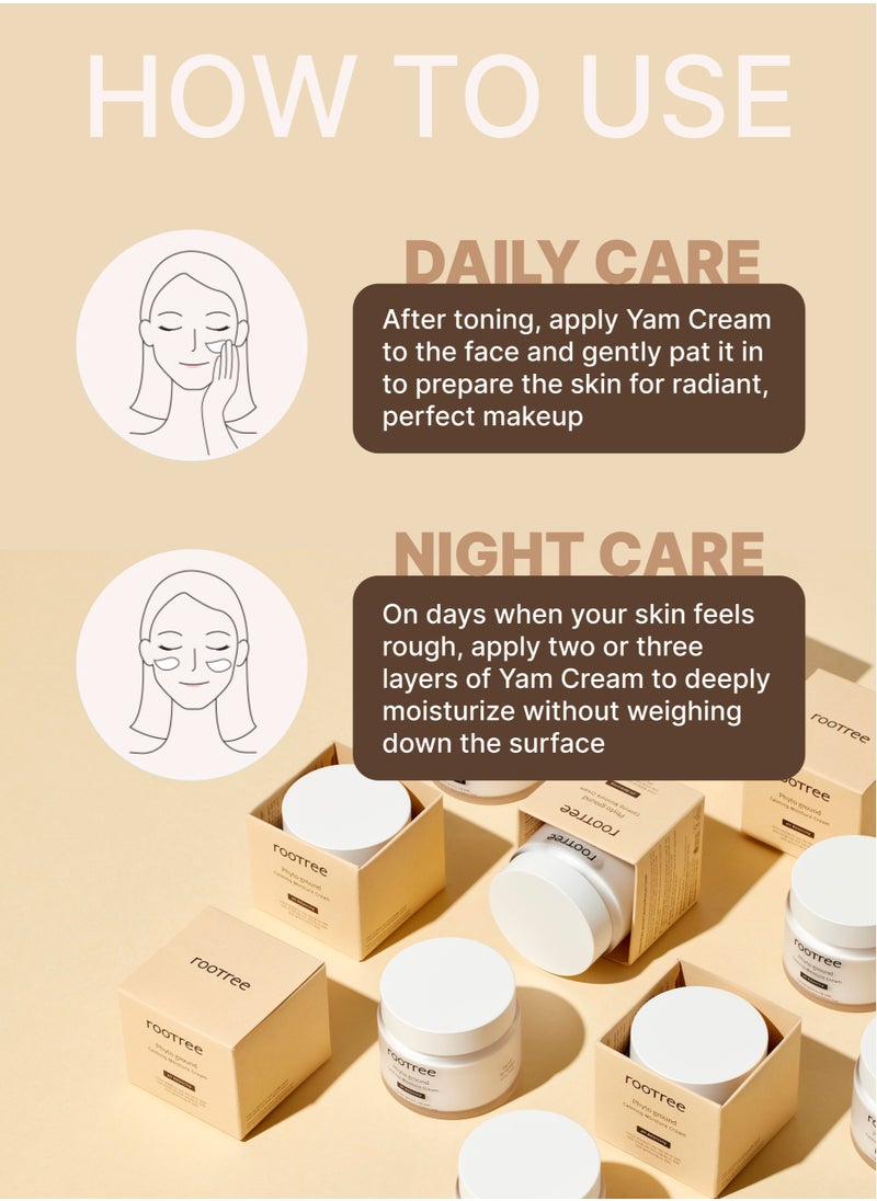 rootree - Phyto Ground Calming Moisture Cream - Korean Skincare, Moisturizing Facial Care, K Beauty Intense Hydration, Vegan & Cruelty Free - Image 1