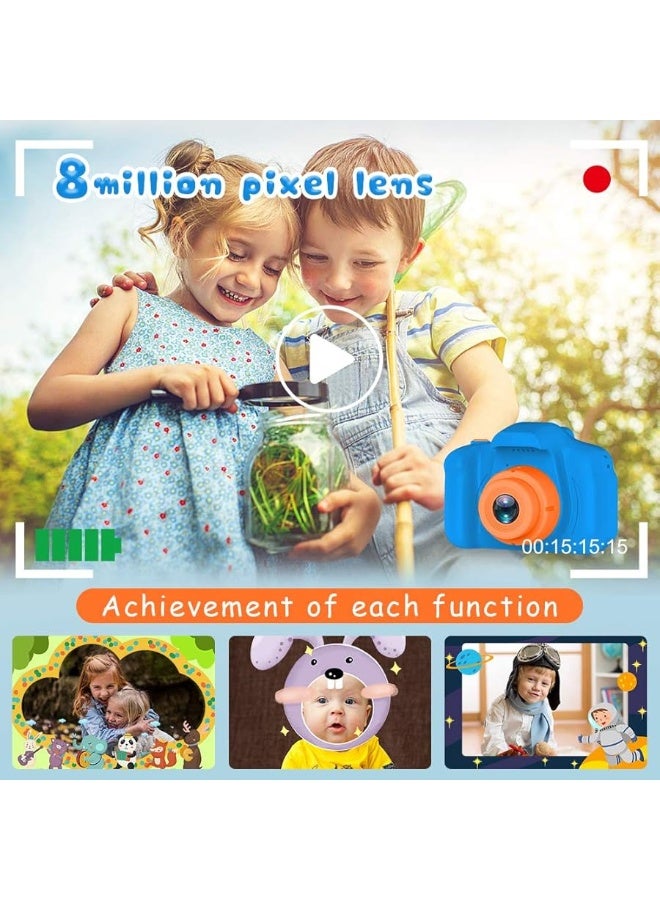 Seckton Upgrade Kids Selfie Camera, Christmas Birthday Gifts for Boys Age 3-9, HD Digital Video Cameras for Toddler, Portable Toy for 3 4 5 6 7 8 Year Old Boy with 32GB SD Card-Navy Blue - Image 4