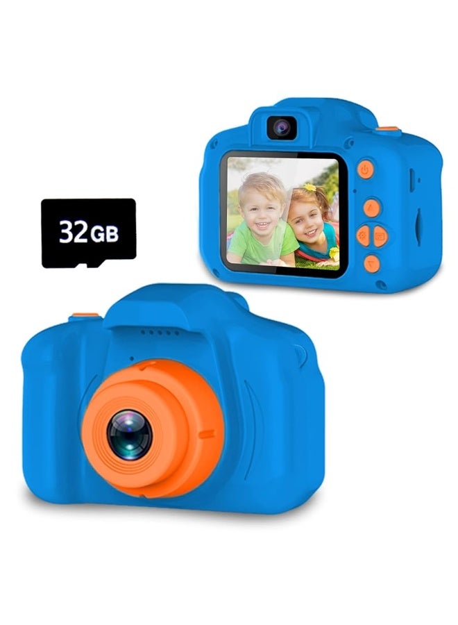 Seckton Upgrade Kids Selfie Camera, Christmas Birthday Gifts for Boys Age 3-9, HD Digital Video Cameras for Toddler, Portable Toy for 3 4 5 6 7 8 Year Old Boy with 32GB SD Card-Navy Blue - Image 3