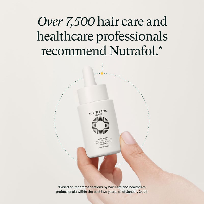 Nutrafol Women's Hair Serum, Supports Visibly Thicker and Stronger Hair, Vegan, Lightweight and Fast-Absorbing - 1 Fl Oz, 1 Bottle - Image 2