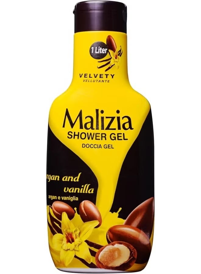Malizia Velvety Argan & Vanilla Scent Bath Foam Shower Gel 1000 ml - Image 2