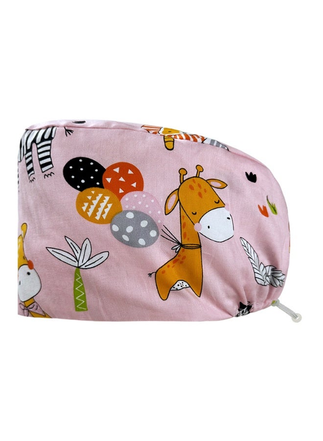 NIBEMINENT Personalized Colorful Print Cotton Hat Medical Scrubs Caps Buckle Beauty Salon Hat Lab Pet Shop HeadCover Nurse Cap Surgical Cap