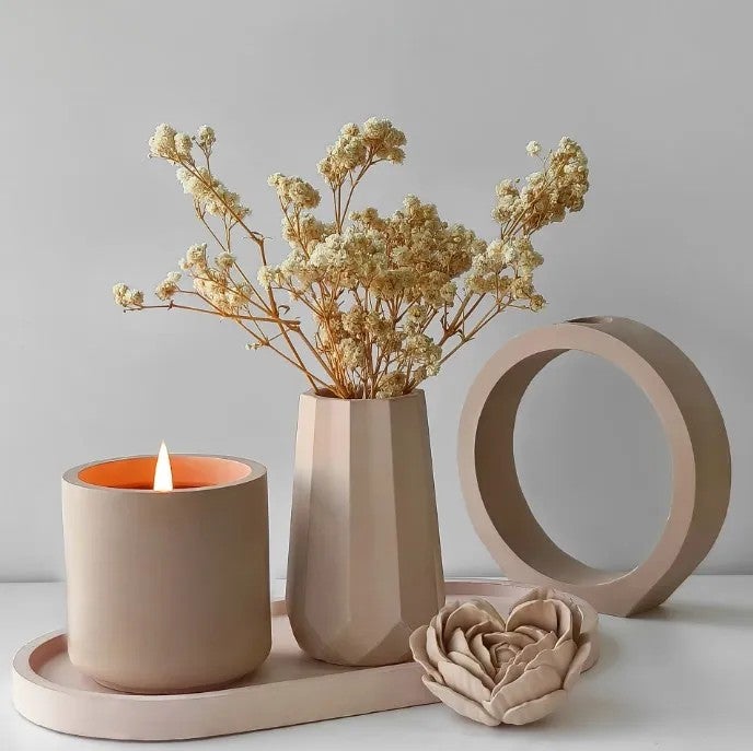 Y&D J-301 Multi-Style Suit Vase Silicone Mold for Cement Plaster Flower Arrangement DIY Mould Home Decor Vases - Image 1