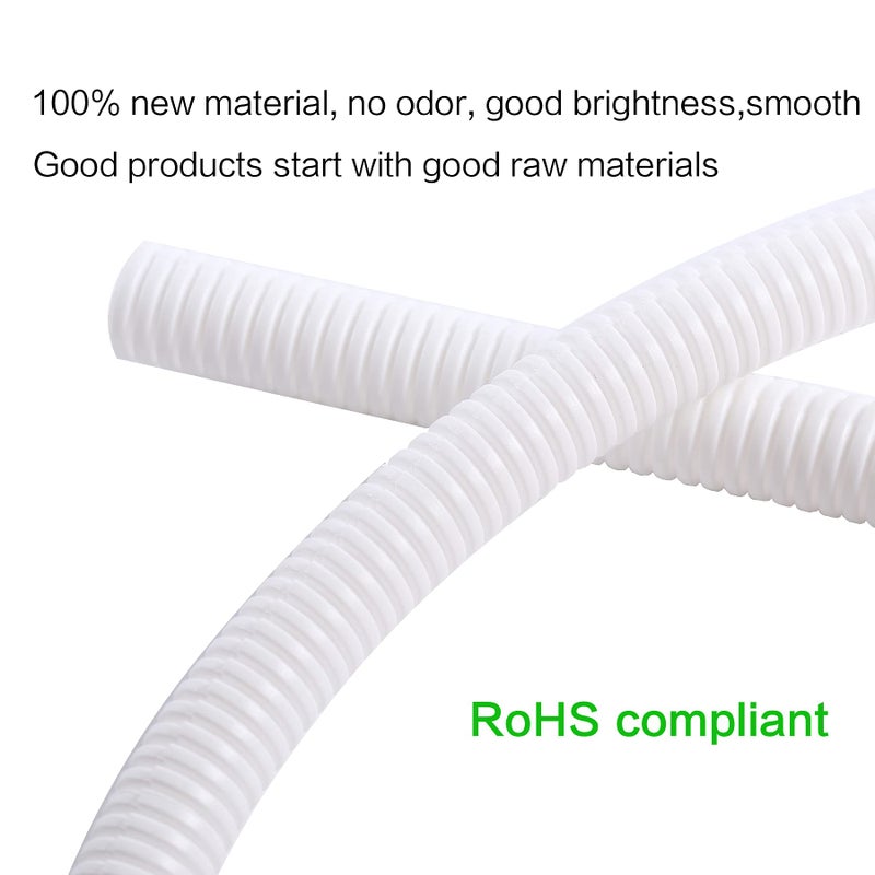Alex Tech 25ft - 1/4 inch Split Wire Loom Tubing - White - Image 2