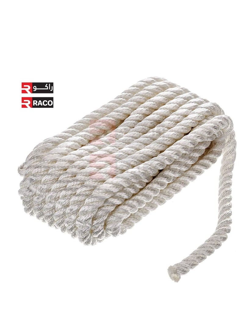 RACO All-Purpose Nylon Rope for Both Indoor and Outdoor Purposes 90-meter length, white color 10mm - Image 2