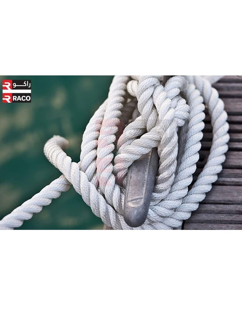 RACO All-Purpose Nylon Rope for Both Indoor and Outdoor Purposes 90-meter length, white color 10mm - Image 3