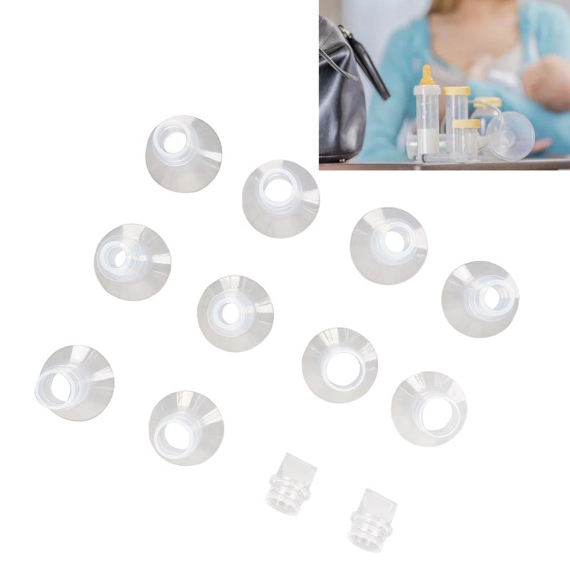 10pcs Breast Pump Flange Inserts Wearable Breast Pump Silicone Flange with Duckbill Valve 13mm 15mm 17mm 19mm 21mm - Image 1