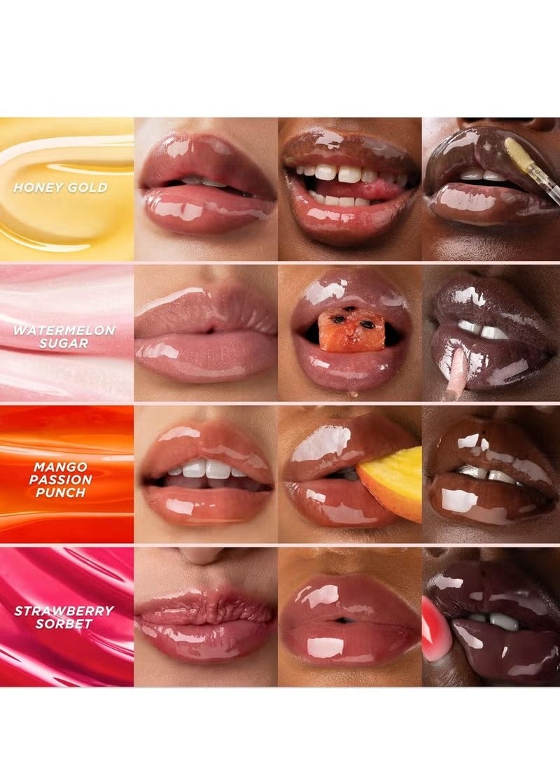 Gisou Honey Infused Hydrating Lip Oil, Nourishing MoisturizButter for Dry Lips, High Shine, Smooth Finish, Clear Golden Glow, Fresh Honey Scent, 8ml - Image 4