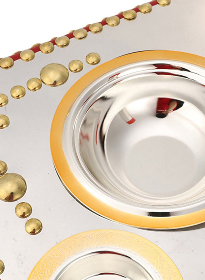 AL SANIDI وعاء مندي، وعاء ألمنيوم للمندي، فضي، سعة 5.3 لتر - Image 5