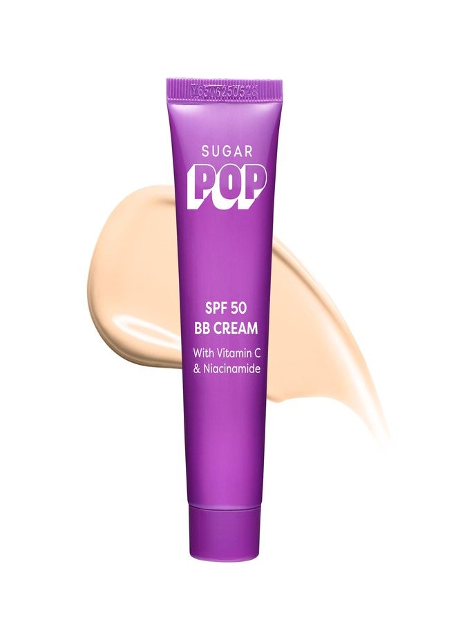 SUGAR POP SPF 50 BB Cream with Vitamin C & Niacinamide | Tinted Moisturiser with Matte Finish | Lightweight | 30gm - 01 Sand - Image 1