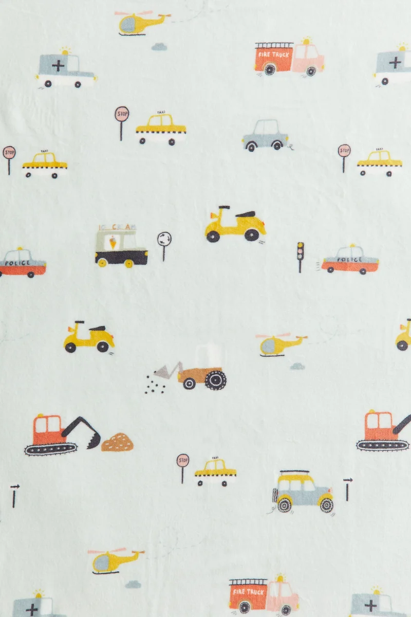 اتش اند ام Patterned fleece blanket