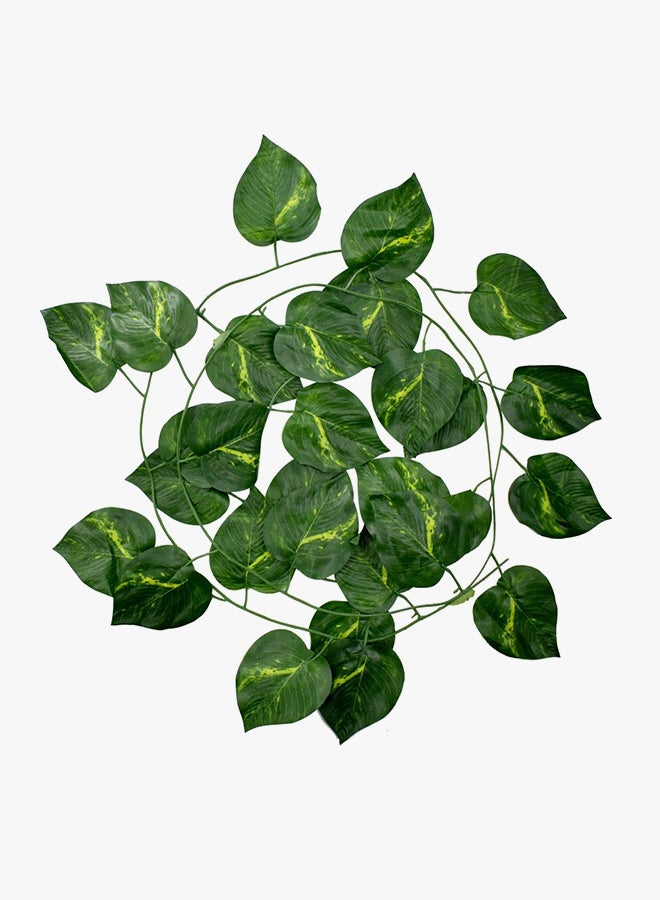12-Piece Artificial Ivy Leaf Hanging Wall Décor Green 2.3meter - Image 2