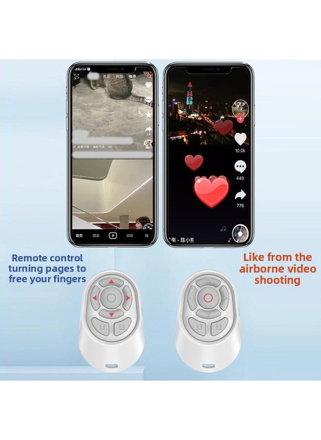 Mobile Phone Bluetooth Remote Control Multi-function Brush Video Reading Page Turning Artifact Photo Shooting Selfie Controller-Color:(Black) Rechargeable Short Video Flip Shooting Remote Control - Image 3