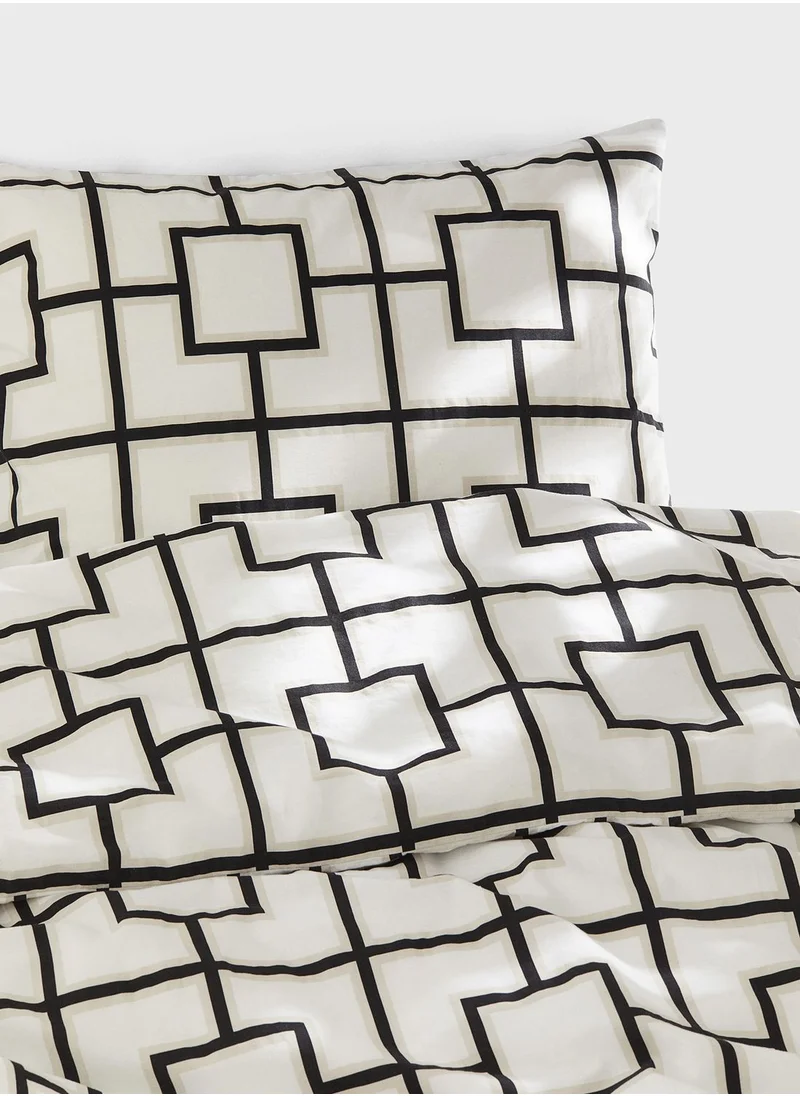 H&M Graphic-Print Single Duvet Cover Set