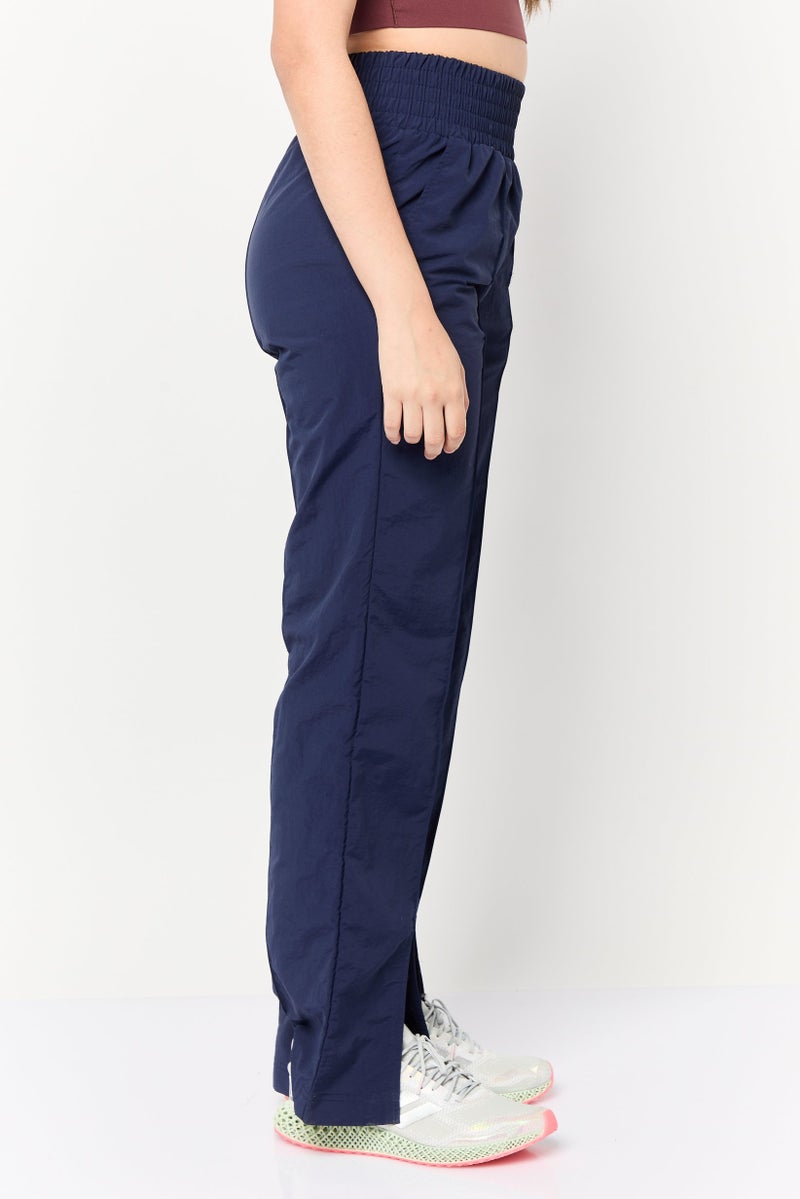 The Giving Movement Women Regular Fit Brand Logo Wide Leg Pants, Navy  - Image 3