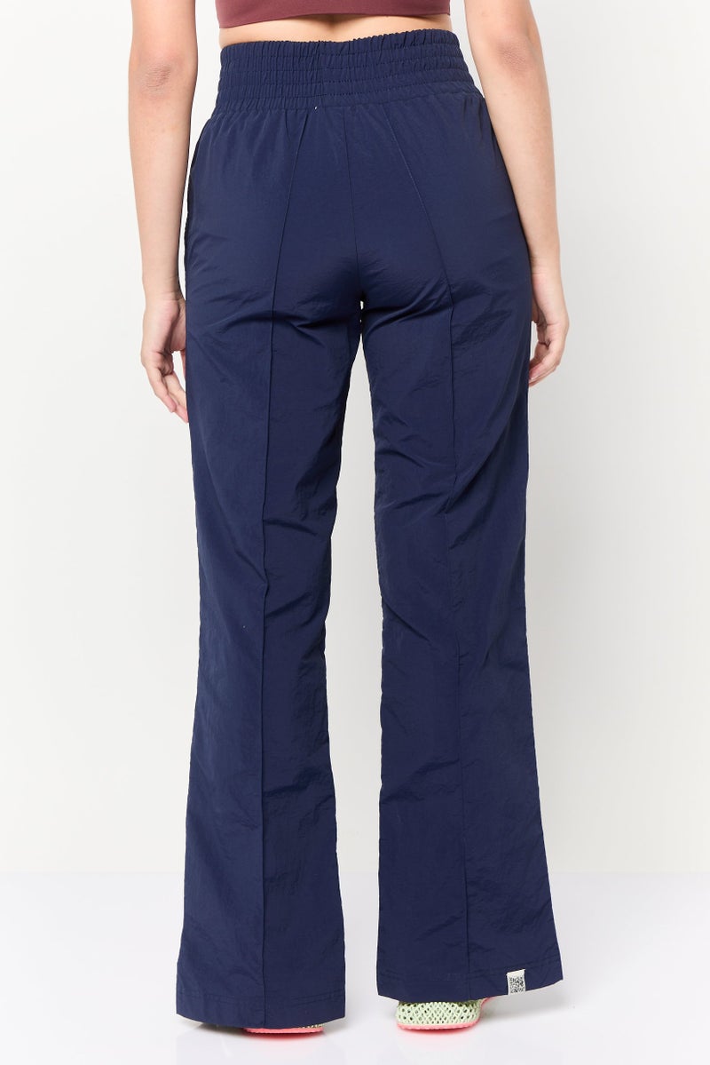 The Giving Movement Women Regular Fit Brand Logo Wide Leg Pants, Navy  - Image 4