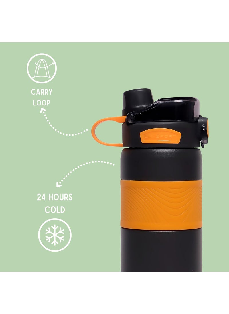 MEBO MEBO 600ml Insulated Water Bottle Stainless Steel Bottle Dual Drinking Options Sipper  Direct LeakProof Durable 24 Hours Hot  Cold Thermo Flask Best for Indoor and Outdoor Multicolor  - Image 5