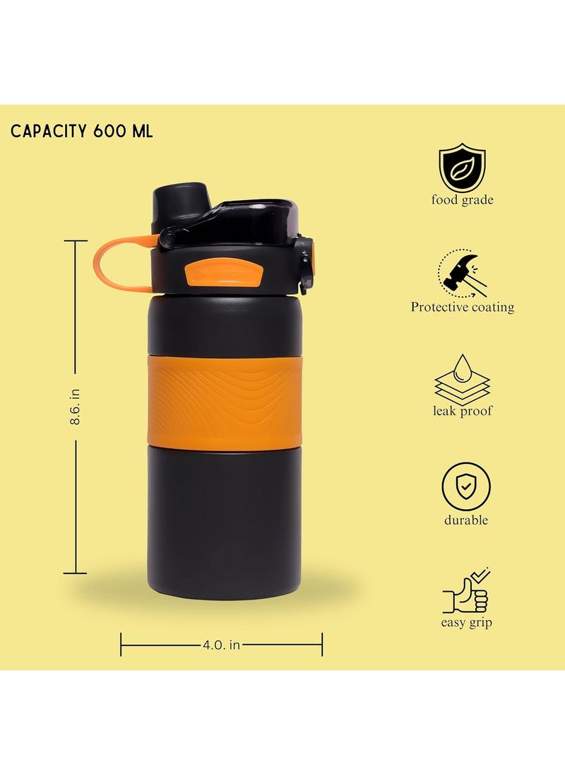 MEBO MEBO 600ml Insulated Water Bottle Stainless Steel Bottle Dual Drinking Options Sipper  Direct LeakProof Durable 24 Hours Hot  Cold Thermo Flask Best for Indoor and Outdoor Multicolor  - Image 2