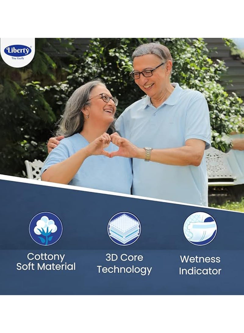 Liberty حفاضات للكبار حجم كبير جداً 10 قطع 120-170 سم 48-68 بوصة - Image 3