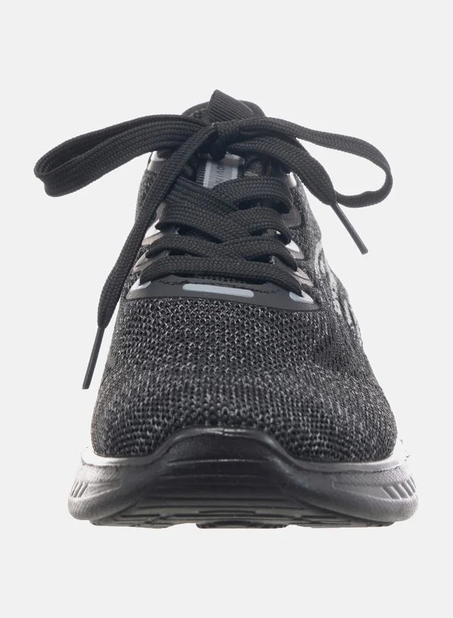 Cobblerz Melange Textured Low Top Lace Up Sneakers Sneakers by Styli