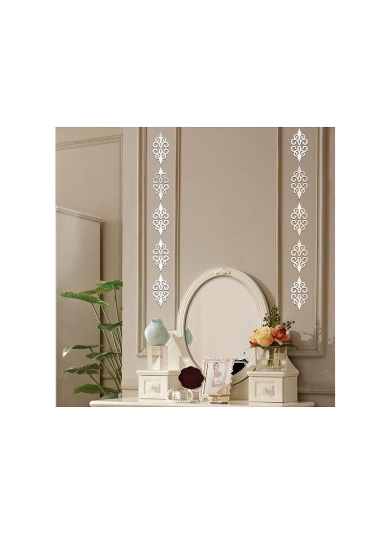 GGOOT 10pcs Self-Adhesive Tiles 3D Mirror Wall Stickers Wall Decal Home Decor Poster - Image 5