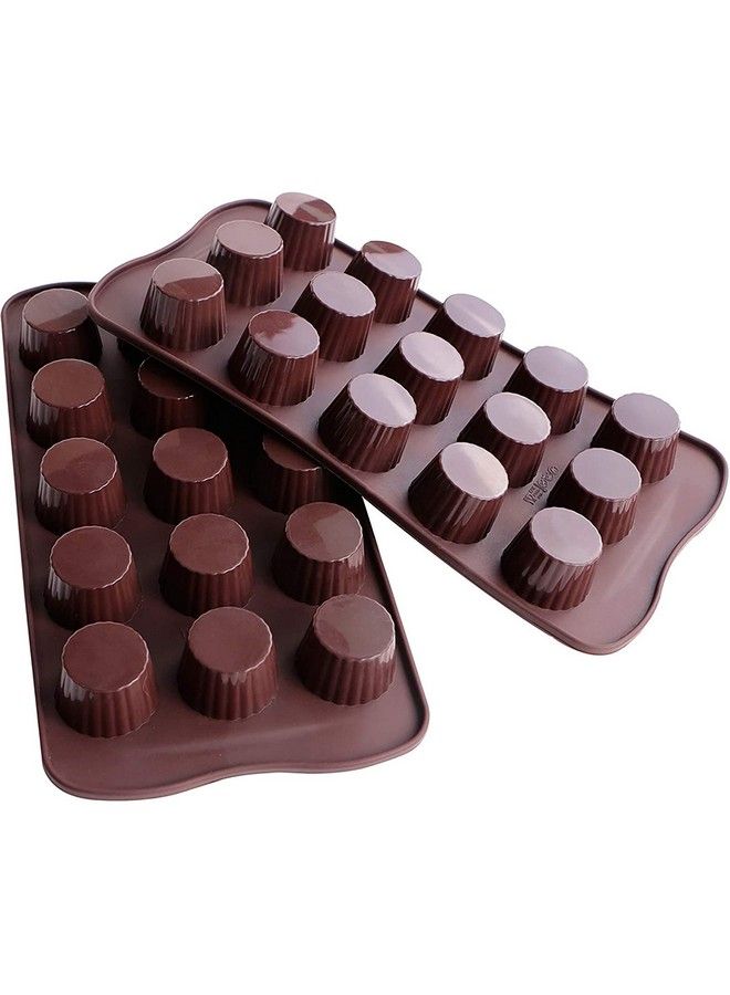 Webake Candy Molds Silicone Chocolate Molds Baking Mold For Jello Keto Fat Bombs And Peanut Butter Cup Pack Of 2 - Image 1