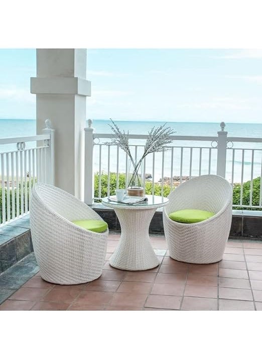 ANAND INDIA GROUPS ANAND INDIA GROUPS Apple 2 Chair 1 Table Set for IndoorOutdoor Garden Balcony Living Room Tea Coffee Furniture Set Home Dcor Standard Green White 2 Chair 1 Table 