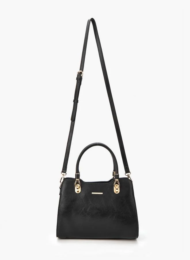 Flora Bella By Shoexpress Solid Tote Bag with Double Handle and Zip Closure