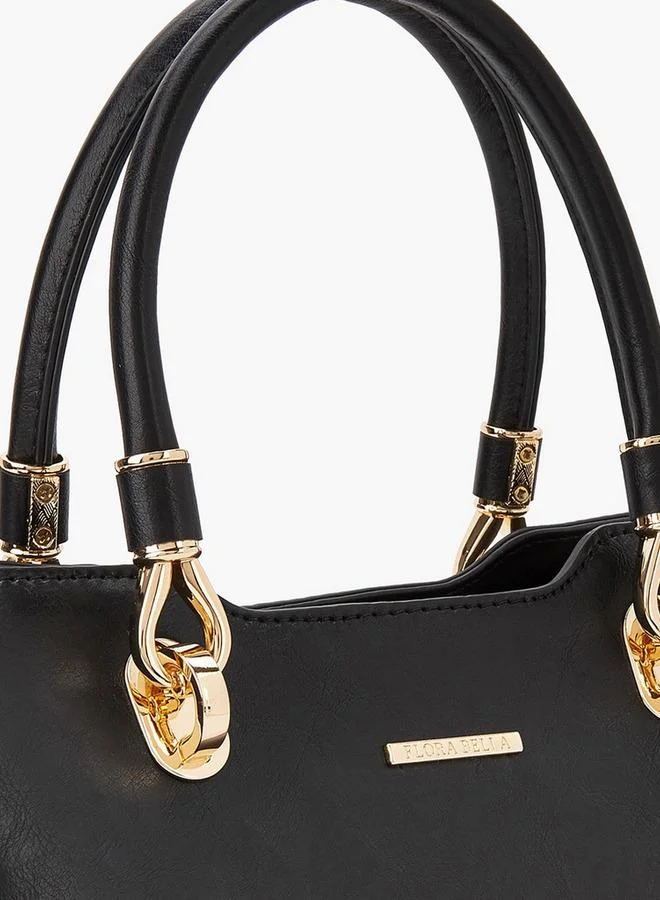 فلورا بيلا من شو إكسبرس حقيبة يد صلبة بمقبض مزدوج وإغلاق بسحاب