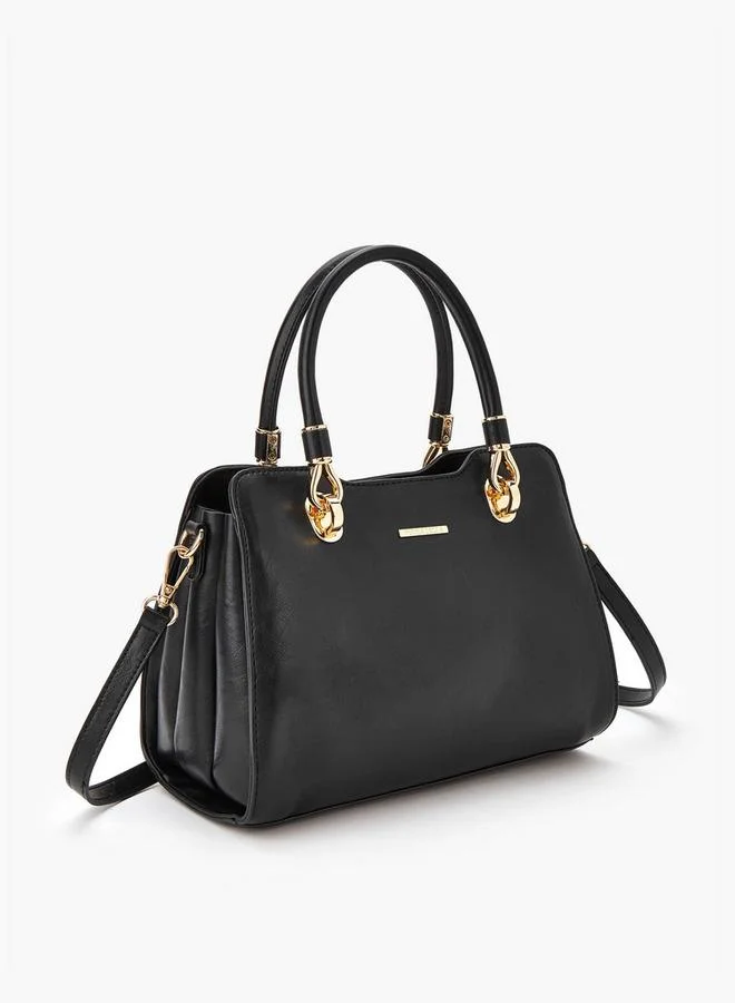 فلورا بيلا من شو إكسبرس حقيبة يد صلبة بمقبض مزدوج وإغلاق بسحاب