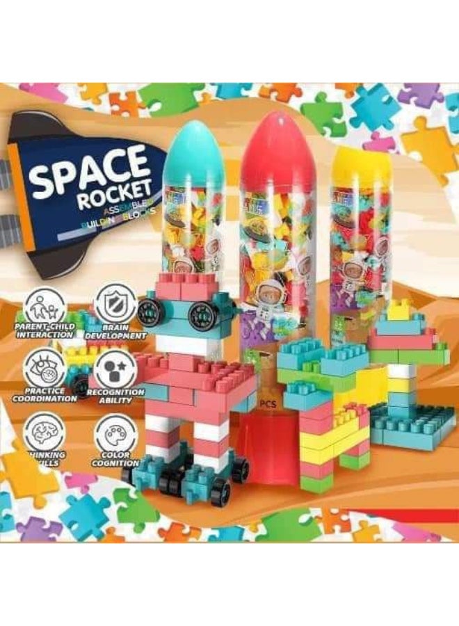 Children's blocks develop scientific and creative thinking skills. Different sizes and models, multiple shapes and colors (rocket blocks 50 x 15 cm). - Image 4
