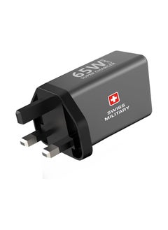 SWISS MILITARY 65W GaN II Dual Port Fast Wall Charger | USB-C PD & USB-A Port | 60W Premium Braided Cable included| Compatible with Macbook/HP/Dell/Lenovo, iPad, iPhone, Samsung, etc | 5Yr Warranty  - Image 2