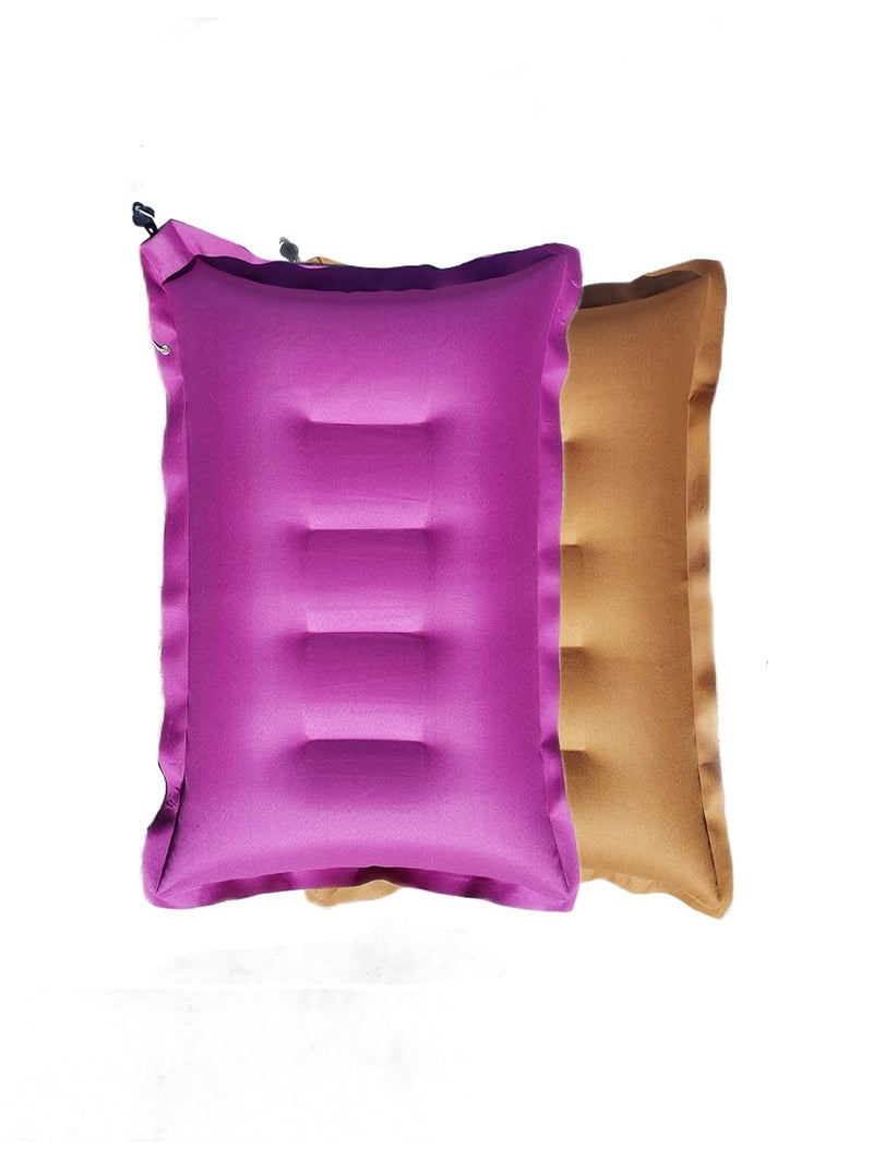 Pack of 2 Sleeping Tourist Pillow Soft Comfort Fabric Travelling Pillow air Pillow Color As per Available
