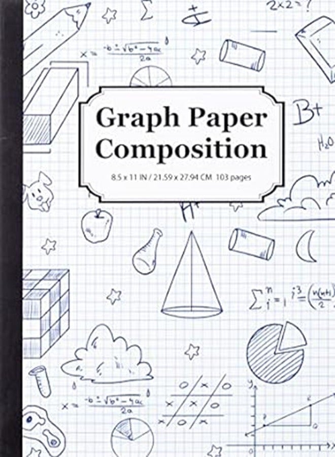 Graph Paper Composition Notebook Math & Science Composition Book Quad Ruled 5X5 Grid Paper By Wizo, Math Paperback