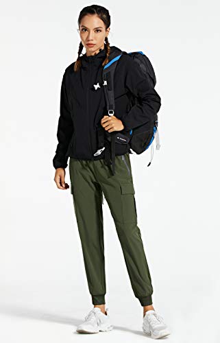 Libin Women's Cargo Joggers Lightweight Quick Dry Hiking Pants Athletic Lounge Casual Travel, Army Green L - Image 5