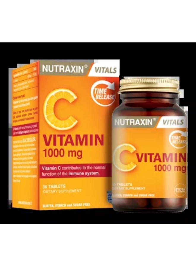 NUTRAXIN Vitamin C 1000 Mg Time Release 30 Tablets