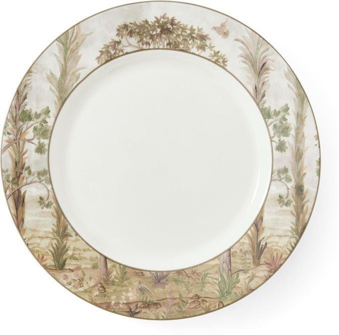 KIT KEMP 11 TALL TREES DINNER PLATE ENCHANTED FOREST DESIGN STYLISH TABLE SETTING PORCELAIN DISHWASHER AND MICROWAVE SAFE IDEAL FOR PASTA MEAT VEGETABLES HOME GATHERING USE