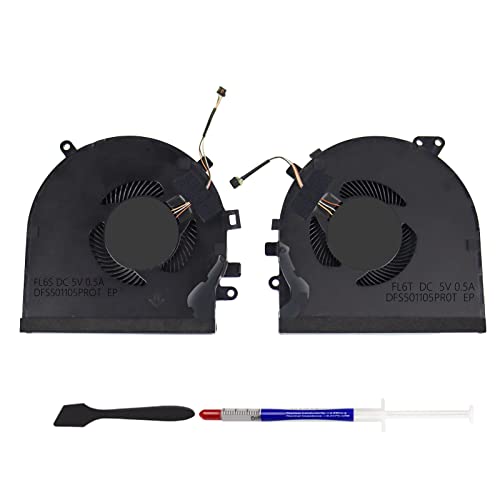 S-Union New CPU+GPU Cooling Fan Replacement for Razer Blade 15 RZ09-0270 RZ09-02705E75 RZ09-02705E76 RZ09-0300 RZ09-03009E97 RZ09-0328 RZ09-03287E72 Series Game Laptop (with Thermal Paste and Spatula) - Image 1
