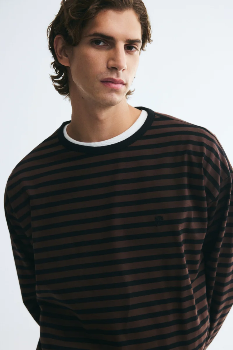 H&M Relaxed Fit Boxy long-sleeved T-shirt
