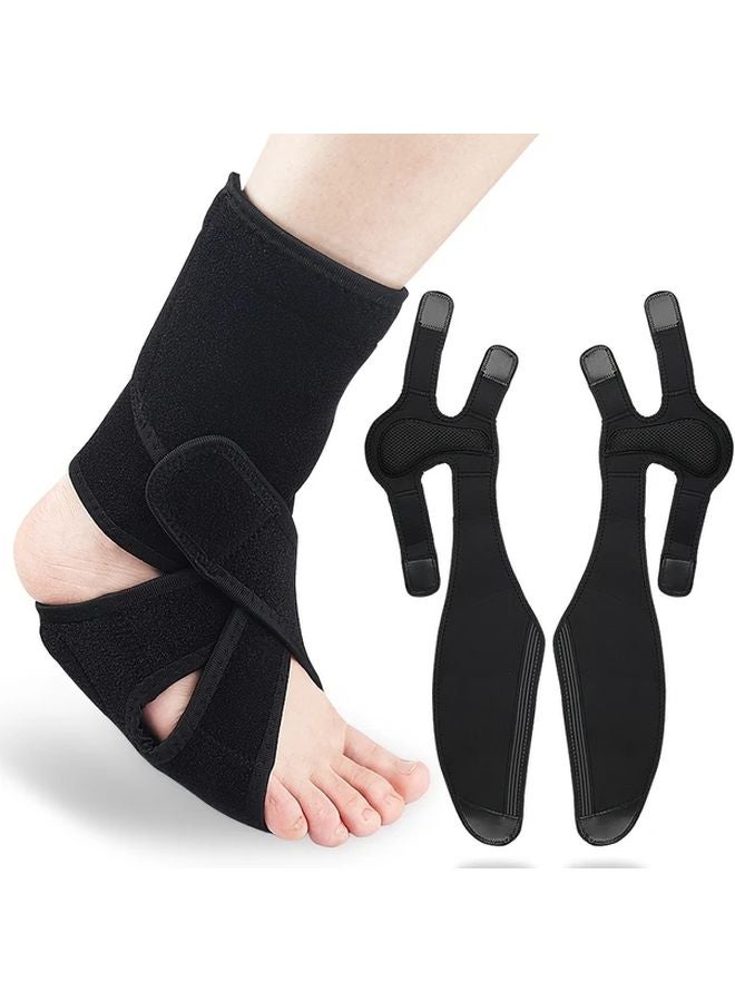 Black Adjustable Ankle Brace Breathable Neoprene Support For Men And Women - Image 2