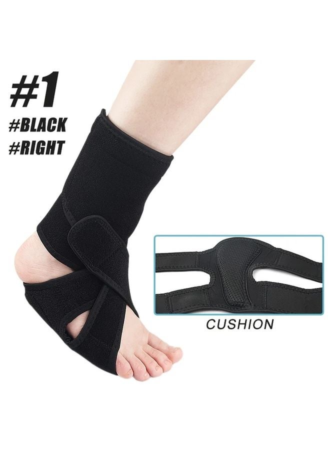 Black Adjustable Ankle Brace Breathable Neoprene Support For Men And Women - Image 1