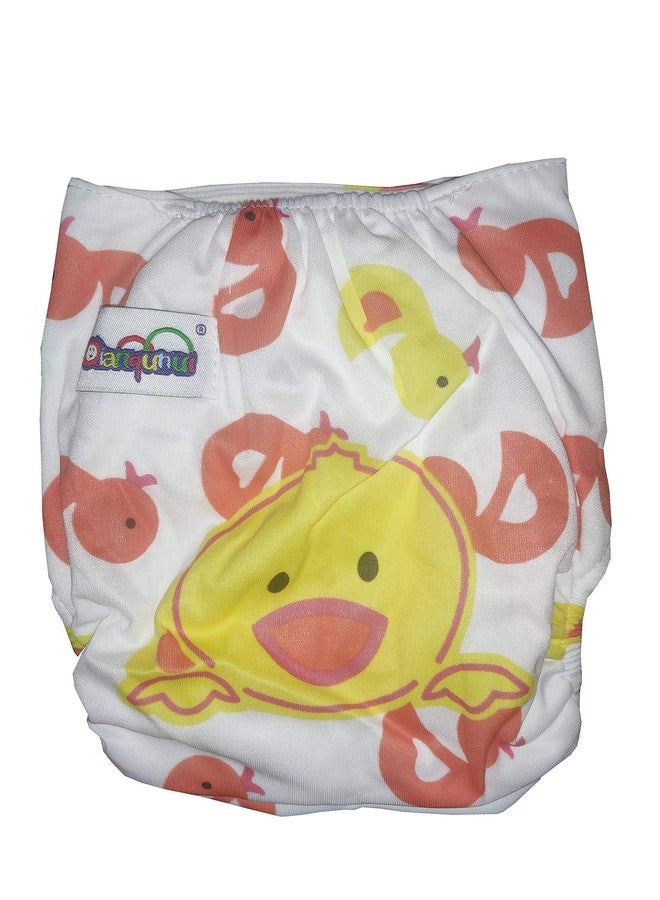 Crawl'in Baby Cloth Diaper Pants Adjustable Reusable Washable Printed Button Diaper For Babies/Infants/Toddlers (Age 0 to 2 Years) (Assorted Colours & Prints) (Duck Print) - Image 1