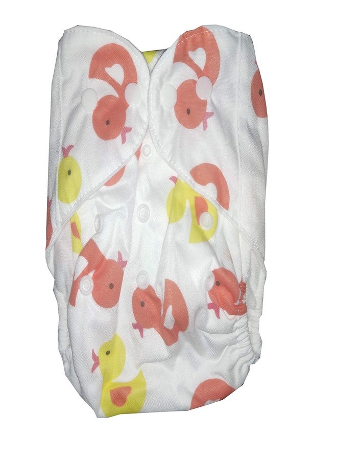Crawl'in Baby Cloth Diaper Pants Adjustable Reusable Washable Printed Button Diaper For Babies/Infants/Toddlers (Age 0 to 2 Years) (Assorted Colours & Prints) (Duck Print) - Image 2