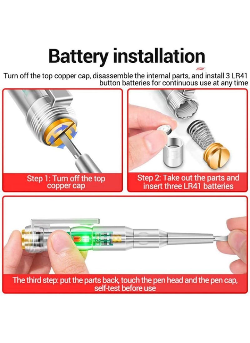 Generic SHOPOLIFE Electricity Tester Pen Flow of Current Testing Pen Screwdriver for Electric Power Voltage Testing 1 Pc  - Image 4