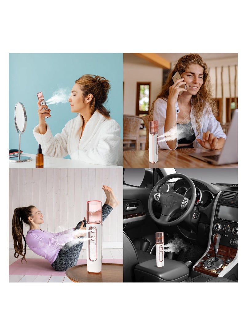سيوسي نانو بخاخ الوجه ، بخاخ مصغرة المحمولة مع اثنين من الفوهات ، الناقل التسلسلي العام القابلة لإعادة الشحن ، خزان المياه البصرية ، رمش التمديد ، العناية بالبشرة ، المكياج اليومي ، ترطيب الوجه باليد بخاخ - - Image 3