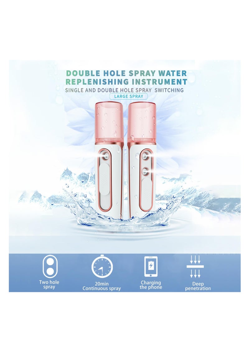 سيوسي نانو بخاخ الوجه ، بخاخ مصغرة المحمولة مع اثنين من الفوهات ، الناقل التسلسلي العام القابلة لإعادة الشحن ، خزان المياه البصرية ، رمش التمديد ، العناية بالبشرة ، المكياج اليومي ، ترطيب الوجه باليد بخاخ - - Image 2