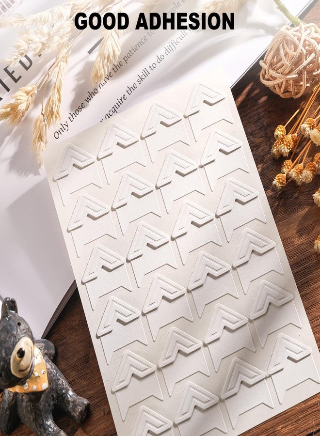Chiallco White Photo Corners Self-Adhesive, 120 Pcs Acid Free Photo Corners for Scrapbooking, Photo Picture Mounting Corners for Photo Album, DIY Scrapbook Stickers, Memory Books, Diary, by CHIALLCO - Image 2